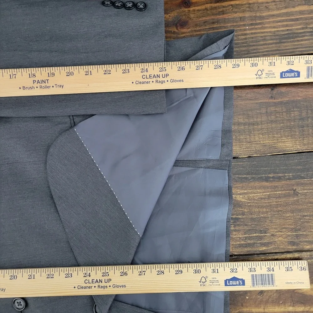 Stafford Men's Travel Suit Separate Sport Coat Two Button Gray‎ Wool Blend 54R